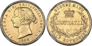 1/2 Sovereign Ôstralie (1788 - 1939) Or Victoria (1819 - 1901)