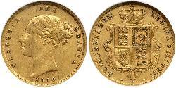 1/2 Sovereign Australia (1788 - 1939) Oro Vittoria (1819 - 1901)
