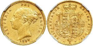 1/2 Sovereign Australia (1788 - 1939) Oro Victoria (1819 - 1901)