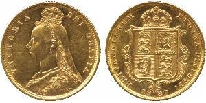 1/2 Sovereign Australia (1788 - 1939) Oro Vittoria (1819 - 1901)