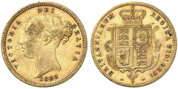 1/2 Sovereign Australia (1788 - 1939) Oro Vittoria (1819 - 1901)