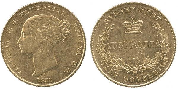 1/2 Sovereign Australia (1788 - 1939) Oro Victoria (1819 - 1901)