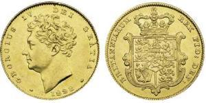 1/2 Sovereign Regno Unito di Gran Bretagna e Irlanda (1801-1922) Oro Giorgio IV (1762-1830)
