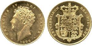 1/2 Sovereign Regno Unito di Gran Bretagna e Irlanda (1801-1922) Oro Giorgio IV (1762-1830)