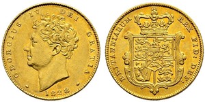 1/2 Sovereign Regno Unito di Gran Bretagna e Irlanda (1801-1922) Oro Giorgio IV (1762-1830)