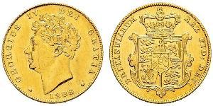 1/2 Sovereign Regno Unito di Gran Bretagna e Irlanda (1801-1922) Oro Giorgio IV (1762-1830)