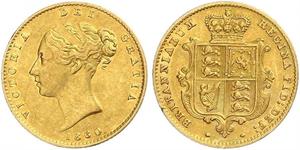 1/2 Sovereign Regno Unito di Gran Bretagna e Irlanda (1801-1922) Oro Vittoria (1819 - 1901)