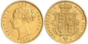 1/2 Sovereign Regno Unito di Gran Bretagna e Irlanda (1801-1922) Oro Vittoria (1819 - 1901)