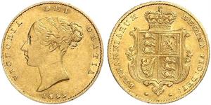 1/2 Sovereign Regno Unito di Gran Bretagna e Irlanda (1801-1922) Oro Vittoria (1819 - 1901)