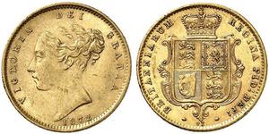 1/2 Sovereign Regno Unito di Gran Bretagna e Irlanda (1801-1922) Oro Vittoria (1819 - 1901)