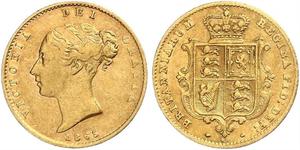 1/2 Sovereign Regno Unito di Gran Bretagna e Irlanda (1801-1922) Oro Vittoria (1819 - 1901)