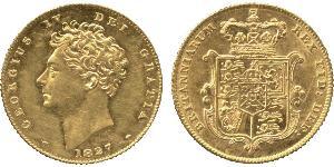 1/2 Sovereign Regno Unito di Gran Bretagna e Irlanda (1801-1922) Oro Giorgio IV (1762-1830)