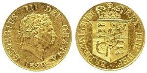 1/2 Sovereign Regno Unito di Gran Bretagna e Irlanda (1801-1922) Oro Giorgio III (1738-1820)