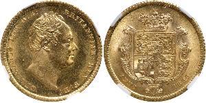 1/2 Sovereign Regno Unito di Gran Bretagna e Irlanda (1801-1922) Oro Guglielmo IV (1765-1837)