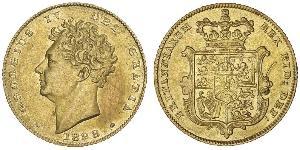 1/2 Sovereign Regno Unito di Gran Bretagna e Irlanda (1801-1922) Oro Giorgio IV (1762-1830)