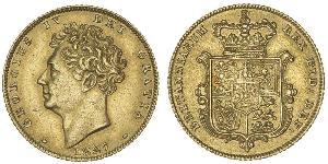 1/2 Sovereign Regno Unito di Gran Bretagna e Irlanda (1801-1922) Oro Giorgio IV (1762-1830)