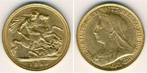 1/2 Sovereign Regno Unito di Gran Bretagna e Irlanda (1801-1922) Oro Vittoria (1819 - 1901)