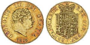 1/2 Sovereign Regno Unito di Gran Bretagna e Irlanda (1801-1922) Oro Giorgio III (1738-1820)