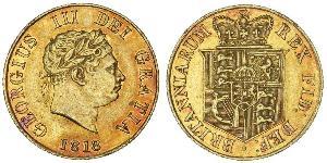 1/2 Sovereign Regno Unito di Gran Bretagna e Irlanda (1801-1922) Oro Giorgio III (1738-1820)