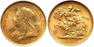 1/2 Sovereign Regno Unito di Gran Bretagna e Irlanda (1801-1922) Oro Vittoria (1819 - 1901)