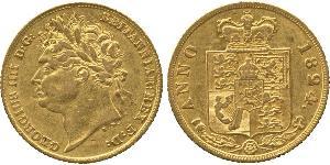 1/2 Sovereign Regno Unito di Gran Bretagna e Irlanda (1801-1922) Oro Giorgio IV (1762-1830)