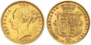 1/2 Sovereign Regno Unito di Gran Bretagna e Irlanda (1801-1922) Oro Vittoria (1819 - 1901)