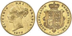 1/2 Sovereign Regno Unito di Gran Bretagna e Irlanda (1801-1922) Oro Vittoria (1819 - 1901)