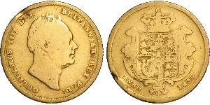 1/2 Sovereign Regno Unito di Gran Bretagna e Irlanda (1801-1922) Oro Guglielmo IV (1765-1837)