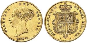 1/2 Sovereign Regno Unito di Gran Bretagna e Irlanda (1801-1922) Oro Vittoria (1819 - 1901)