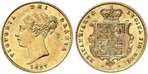 1/2 Sovereign Regno Unito di Gran Bretagna e Irlanda (1801-1922) Oro Vittoria (1819 - 1901)