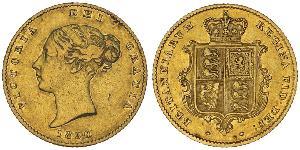 1/2 Sovereign Regno Unito di Gran Bretagna e Irlanda (1801-1922) Oro Vittoria (1819 - 1901)