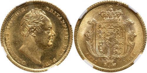 1/2 Sovereign Regno Unito di Gran Bretagna e Irlanda (1801-1922) Oro Guglielmo IV (1765-1837)