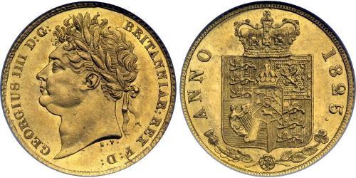 1/2 Sovereign Regno Unito di Gran Bretagna e Irlanda (1801-1922) Oro Giorgio IV (1762-1830)