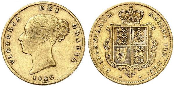 1/2 Sovereign Regno Unito di Gran Bretagna e Irlanda (1801-1922) Oro Vittoria (1819 - 1901)