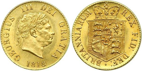 1/2 Sovereign Regno Unito di Gran Bretagna e Irlanda (1801-1922) Oro Giorgio III (1738-1820)