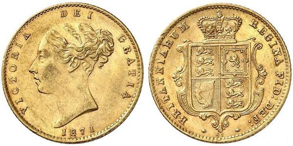 1/2 Sovereign Regno Unito di Gran Bretagna e Irlanda (1801-1922) Oro Vittoria (1819 - 1901)