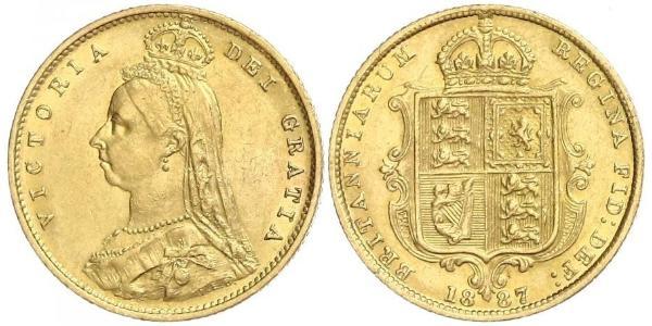 1/2 Sovereign Reino Unido Oro Victoria (1819 - 1901)