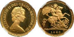 1/2 Sovereign Reino Unido (1922-) Oro Isabel II (1926-2022)