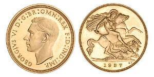 1/2 Sovereign Reino Unido (1922-) Oro Jorge VI (1895-1952)