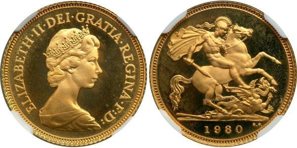 1/2 Sovereign Reino Unido (1922-) Oro Isabel II (1926-2022)