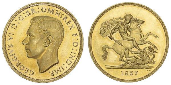 1/2 Sovereign Reino Unido (1922-) Oro Jorge VI (1895-1952)