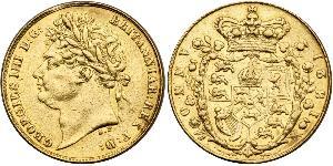 1/2 Sovereign Reino Unido de Gran Bretaña e Irlanda (1801-1922) Oro Jorge IV (1762-1830)