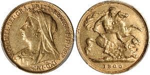 1/2 Sovereign Reino Unido de Gran Bretaña e Irlanda (1801-1922) Oro Victoria (1819 - 1901)