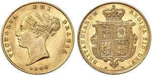 1/2 Sovereign Reino Unido de Gran Bretaña e Irlanda (1801-1922) Oro Victoria (1819 - 1901)