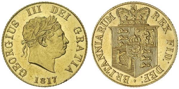 1/2 Sovereign Reino Unido de Gran Bretaña e Irlanda (1801-1922) Oro Jorge III (1738-1820)