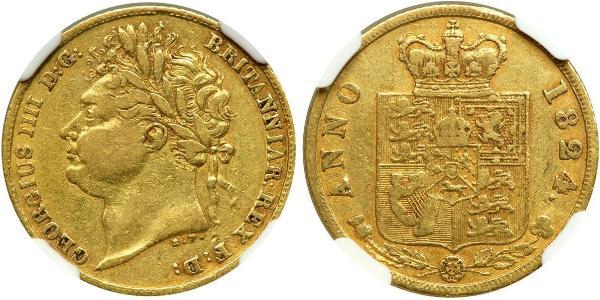 1/2 Sovereign Reino Unido de Gran Bretaña e Irlanda (1801-1922) Oro Jorge IV (1762-1830)