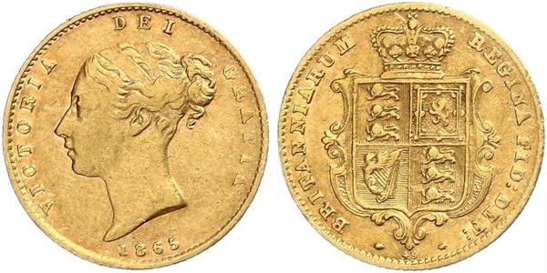 1/2 Sovereign Reino Unido de Gran Bretaña e Irlanda (1801-1922) Oro Victoria (1819 - 1901)