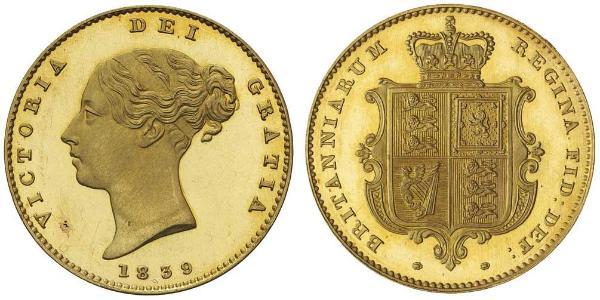 1/2 Sovereign Reino Unido de Gran Bretaña e Irlanda (1801-1922) Oro Victoria (1819 - 1901)
