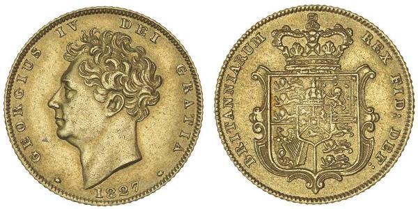 1/2 Sovereign Reino Unido de Gran Bretaña e Irlanda (1801-1922) Oro Jorge IV (1762-1830)