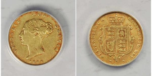 1/2 Sovereign Reino Unido de Gran Bretaña e Irlanda (1801-1922) Oro Victoria (1819 - 1901)